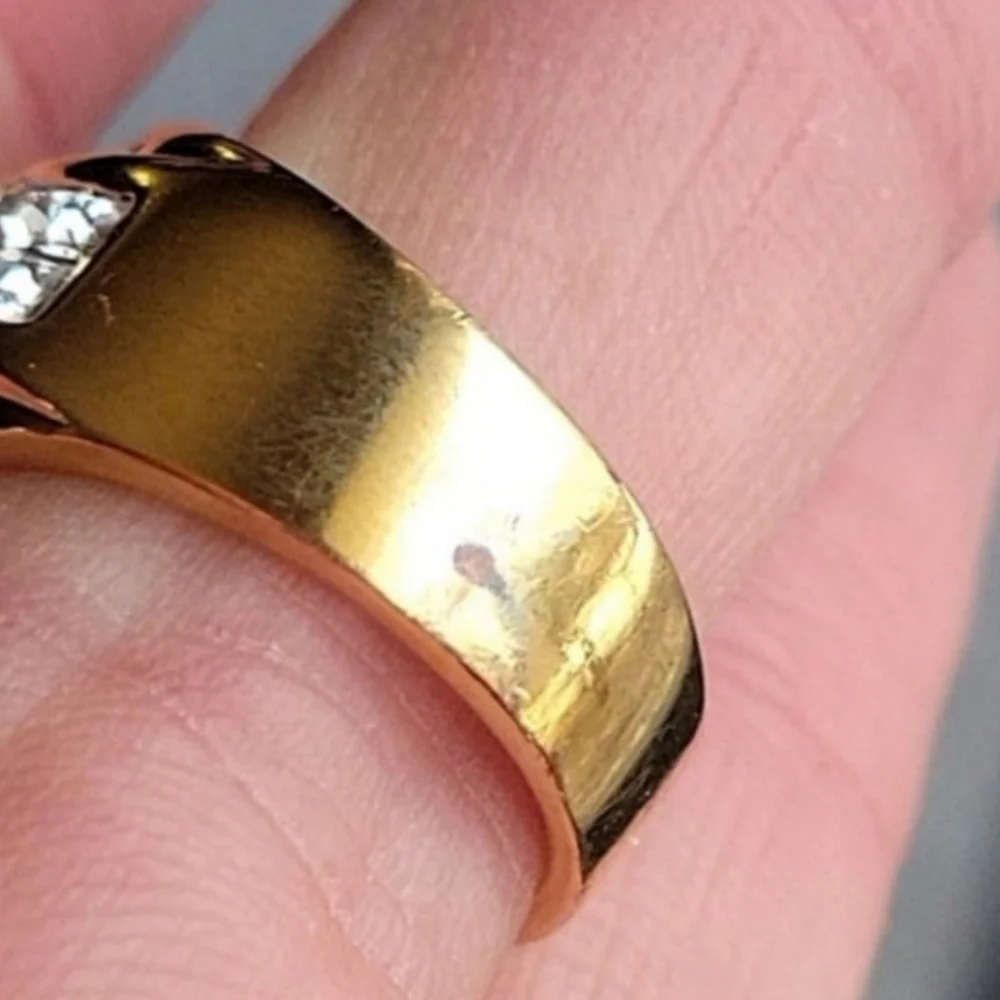 ❤️ 14k GOLD PLATED CZ RING SIZE 8 - Picture 5 of 12